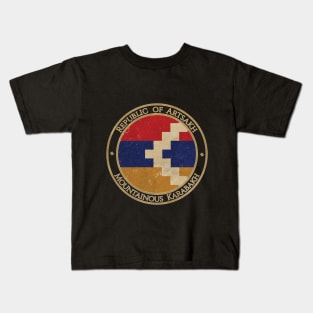 Vintage Republic of Artsakh Asia Asian Flag Kids T-Shirt